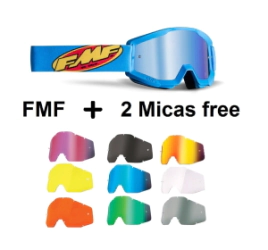 FMF POWERCORE Goggle Core Cyan Mirror Blue + 2 Micas Surtida Free