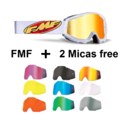 FMF POWERCORE Goggle Core White Mirror Red + 2 Micas Surtida Free