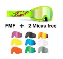 FMF POWERCORE Goggle Core Yellow Mirror Gold + 2 Micas Surtida Free