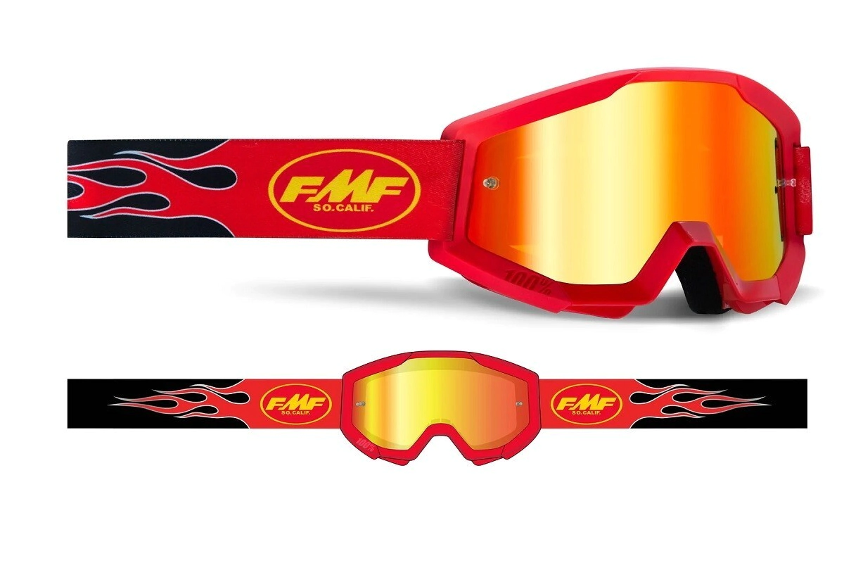 FMF POWERCORE Goggle Core Flame Red - Mirror Red Lens - STRATA
