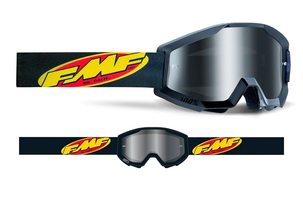 FMF POWERCORE SAND Goggle Core Black - Smoke Lens - STRATA SAND