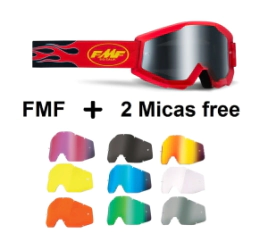 FMF POWERCORE SAND Goggle Flame Red Smoke + 2 Micas Surtida Free