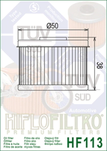 FILTRO ACEITE HIFLO TRX 300/400/450 20/24 FOREMAN CRF 125/250 19/25