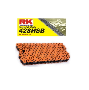 CADENA RK 428Hx136 NEON NARANJA CLIP