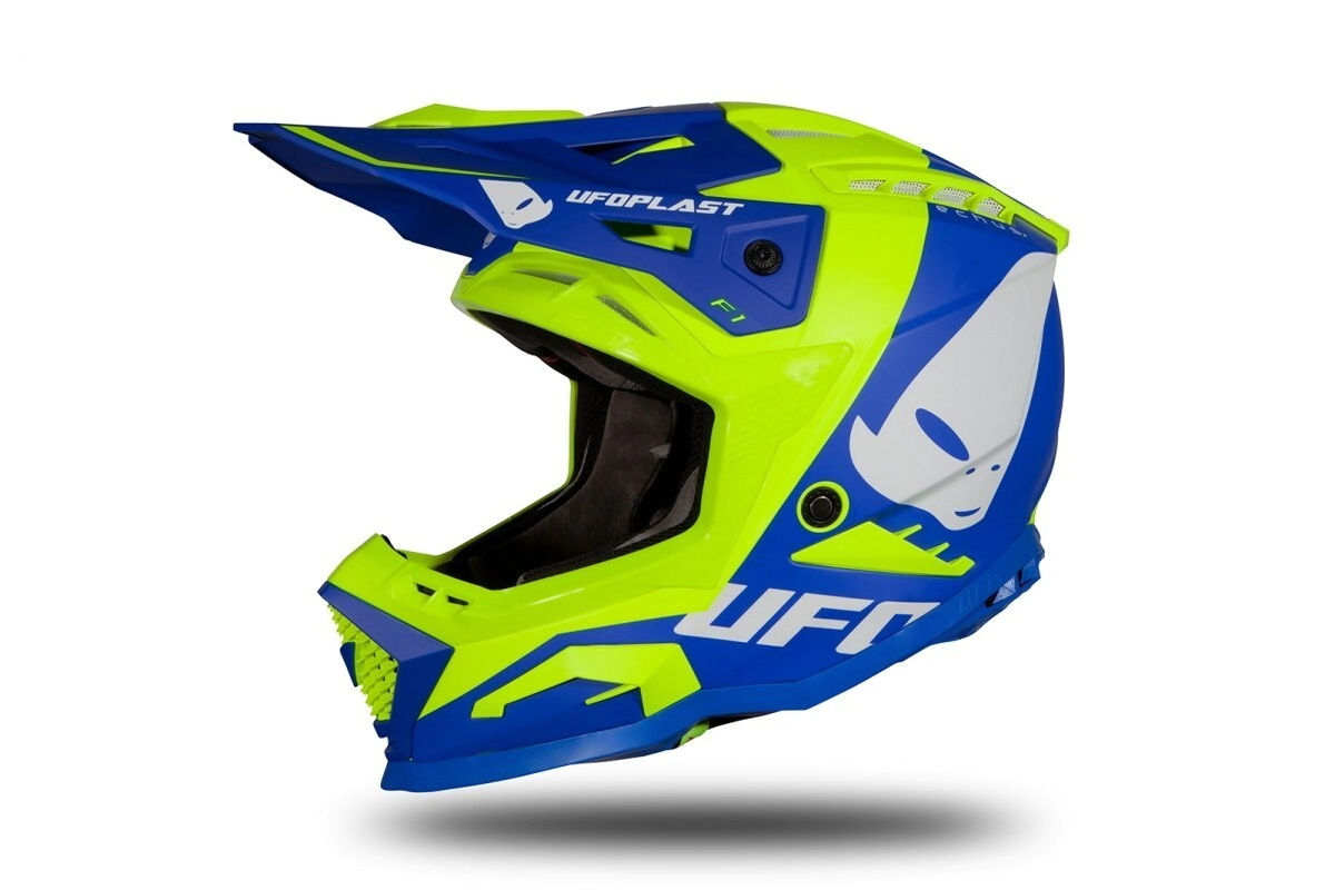 ECHUS AZUL Y AMARILLO FLUOR MATE UFO MOTOCROSS L