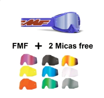 FMF POWERBOMB Goggle Rocket Blue Mirror Blue + 2 Micas Surtida Free