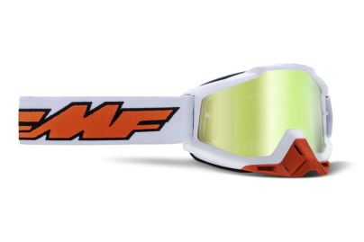 FMF POWERBOMB Goggle Rocket White - Mirror True Gold Lens - ACCURI