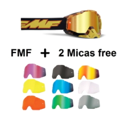 FMF POWERBOMB Goggle Spark Mirror Red + 2 Micas Surtida Free