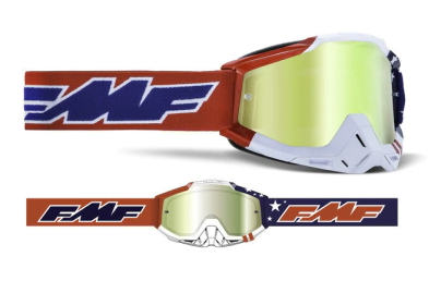 FMF POWERBOMB Goggle US of A - Mirror True Gold Lens - ACCURI