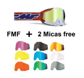 FMF POWERBOMB Goggle US of A Mirror True Gold + 2 Micas Surtida Free