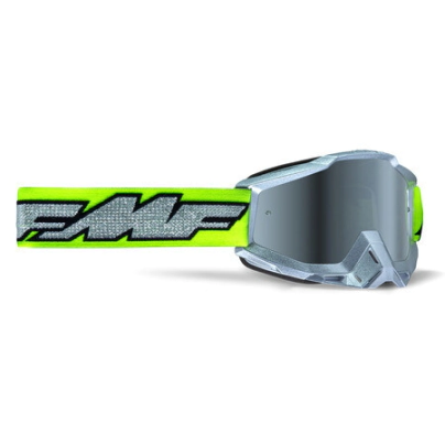 FMF POWERBOMB Goggle Rocket Silver Lime - Mirror Silver Lens - ACCURI