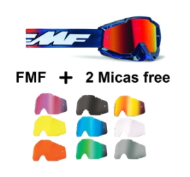FMF POWERBOMB LE Goggle Caselli Mirror Red + 2 Micas Surtida Free