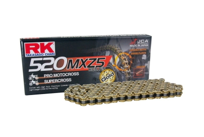 CADENA RK 520MXZ5x120 MX PROFESIONAL DORADA CLIP