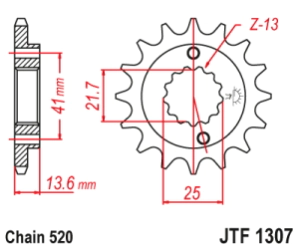 PI�ON JT ZX-6R/RR NINJA 98/06 KAWASAKI 15D