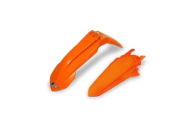 KIT GUARD DEL Y TRAS EXC 125 A 500 20/23 UFO OEM NARANJA