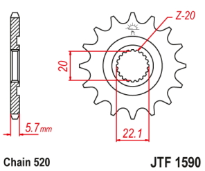 PI�ON JT WR 250 10/14 14D