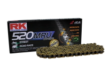 CADENA RK 520MRUx130 ULTRA LIVIANA RACING UW RING DORADA REMACHE
