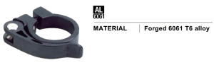 COLLAR CLAMP 31,8 CON CIERRE RAPIDO ASIENTO PRO TEAM - ALUMINIO BICICLETA