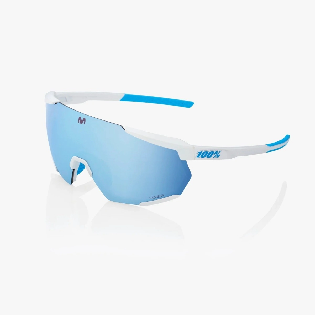 LENTES RACETRAP 3.0 - Movistar Team White - HiPER Blue Multilayer Mirror Lens