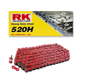 CADENA RK 520Hx120 NEON ROJO CLIP