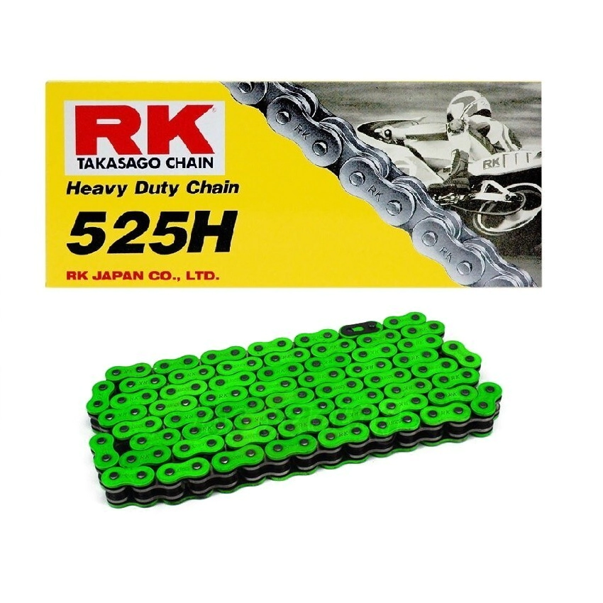 CADENA RK 525Hx120 NEON VERDE CLIP