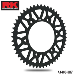 CORONA RK ALU KTM HUSQ EXC 125 A 525 91/23 48D ALUMINIO NEGRA AUTOLIMPIANTE