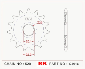 PI�ON RK WR 250 10/14 14D