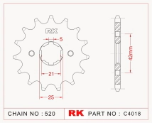 PI&Ntilde;ON RK YZ 250 82/98 YFM 350 87/13 KDX 84/05 13D