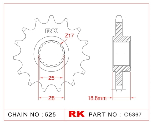 PI�ON RK BMW F800 GS 08/18 16D