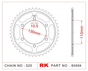 CORONA RK GSX 750/1000 11/21 MT-09 14/20 XSR 900 16/21 900 TRACER 19/20 45D
