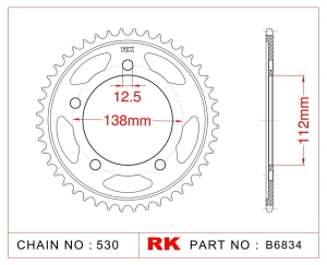 CORONA RK CBR 600/900 91/96 CBF 1000 06/10 CB 1100 00/03 43D