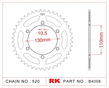 CORONA RK MT-03 16/22 YZF-R3 15/22 GSX 600/750 11/21 NINJA 250 08/12 43D