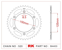 CORONA RK SX/EXC/XC 125/525 00/23 FE/TE/TX/FC/FX 16/23 48D