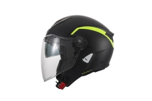 SPIRIT JET HELMET NEGRO Y AMARILLO