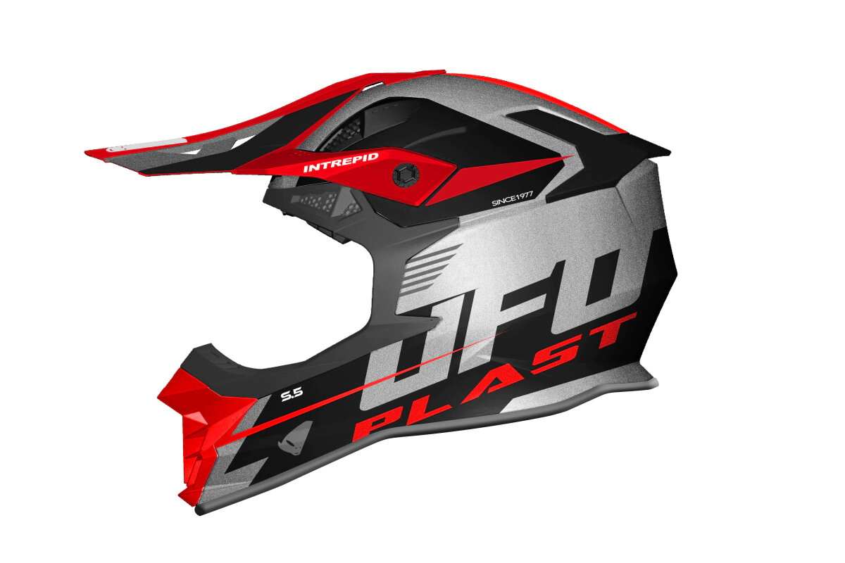 INTREPID GRIS NEGRO ROJO UFO MOTOCROSS L