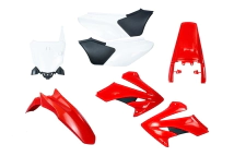 KIT PLASTICOS TORNADO SPORT ROJO/BLANCO C/ PORTA NUMERO AMX XR 250