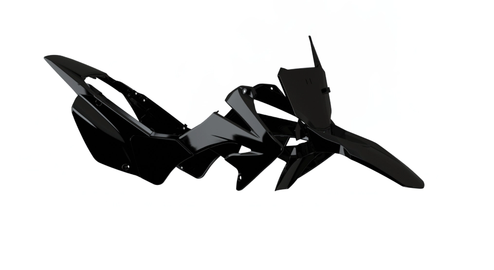 KIT PLASTICOS TORNADO SPORT NEGRO C/ PORTA NUMERO AMX XR 250