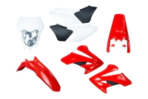 KIT PLASTICOS TORNADO ROJO/BLANCO C/ FARO AMX