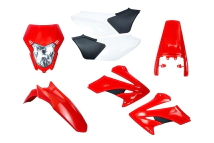 KIT PLASTICOS TORNADO ROJO/L BLANCO C/ FARO AMX