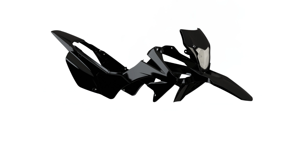 KIT PLASTICOS TORNADO NEGRO C/ FARO AMX