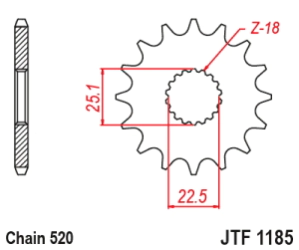 PI�ON JT TRIUMPH BONEVILLE SCRAMBLER 900 17/24 17D