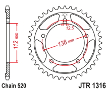 CORONA JT CB/R 500 13/21 NC 750 21/22 41D