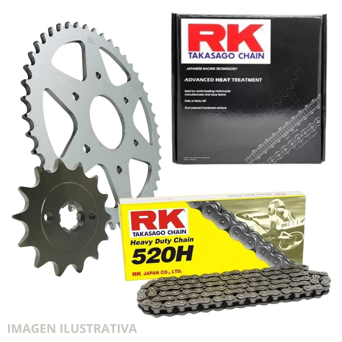KIT TRANSMISION RK DUKE 200 15/23 - 14/42/520Hx114 CLIP