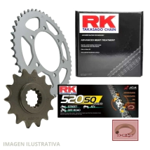 KIT TRANSMISION RK NINJA 400 18/23 - Z400 19/21 - 14/40/520SOx106 REMACHE (DOWNSIZING)