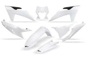 KIT PLASTICOS EXC/F 24/25 CON FARO UFO BLANCO