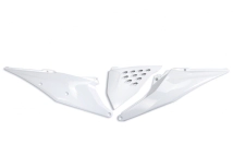 CACHAS LATERALES VENTILADA SX/F 19/22 EXC/F 20/23 UFO BLANCO
