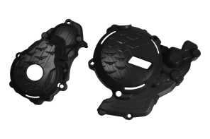TAPA MOTOR EMBRAGUE 250/350 KTM/HUSQ/GAS EXC 24/25 NEGRO AMX