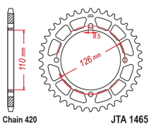 CORONA JT ALU KX 65 02/24 RM 65 03/05 47D ALUMINIO NEGRA