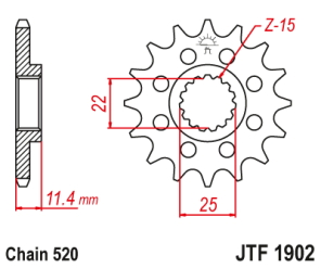 PI�ON JT CF/KTM/HUSQ 690 A 901 DUKE MT ADVENTURE NORDEN 08/24