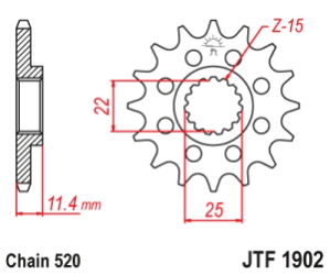 PI�ON JT CF/KTM/HUSQ 690 A 901 DUKE MT ADVENTURE NORDEN 08/24